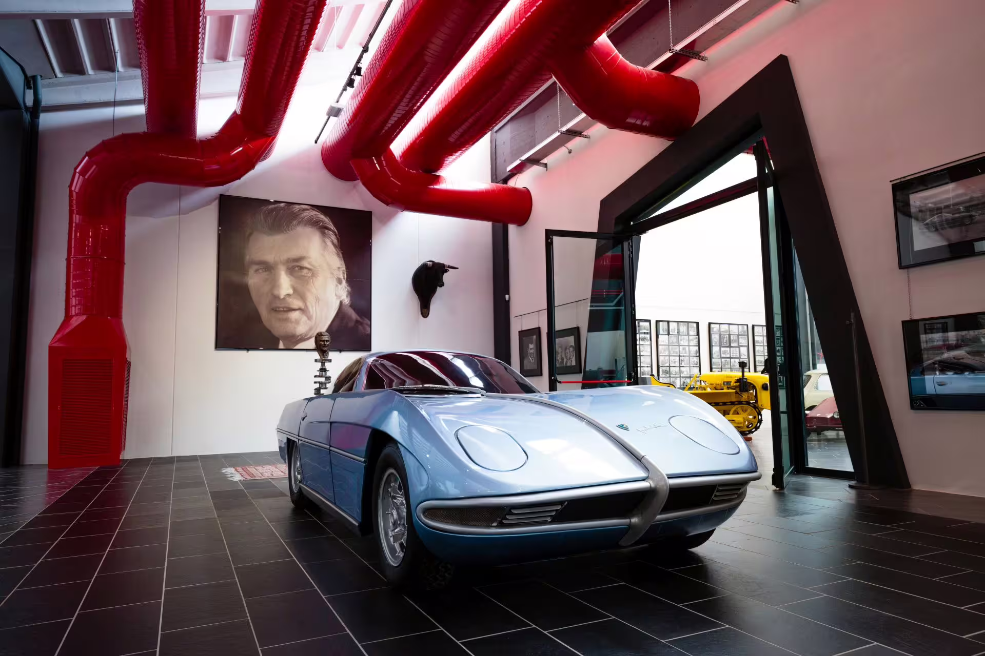 Classic Lamborghini concept car display at Museo Lamborghini near Bologna, included in combo museums entry ticket