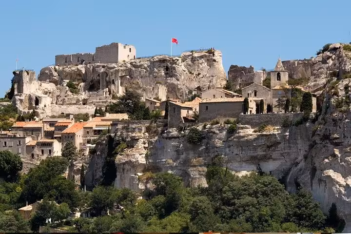 Les Baux-de-Provence hilltop village and medieval castle ruins on a private full-day tour from Aix-en-Provence