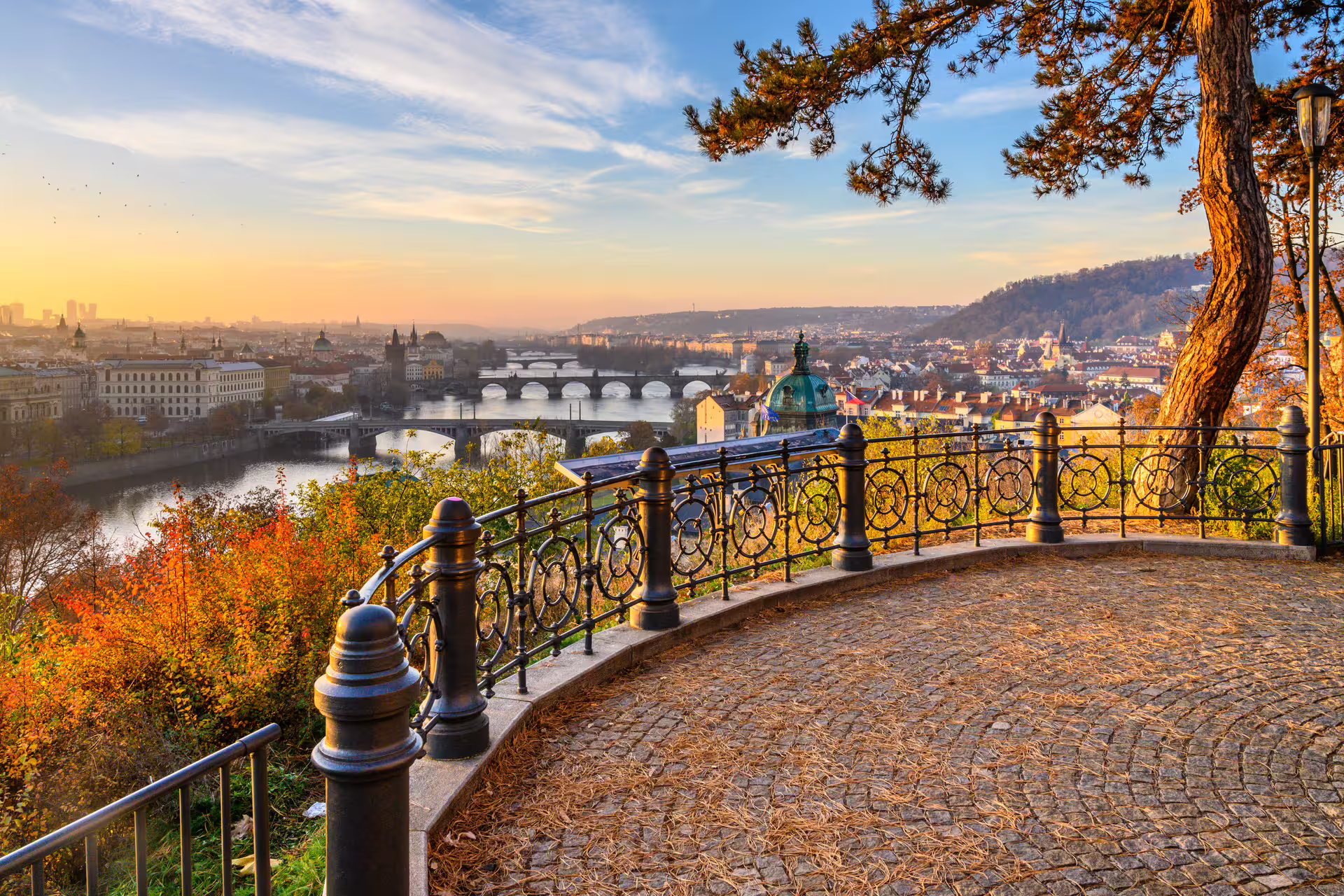 Letna Park viewpoint over Vltava and bridges, highlight of Prague 1 day self-guided walking tour audioguide
