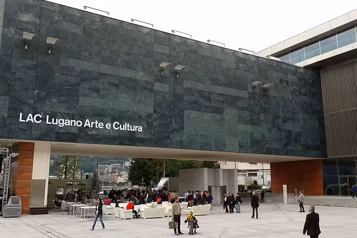 LAC Lugano Arte e Cultura building in Lugano, a highlight stop on the guided tour from Como