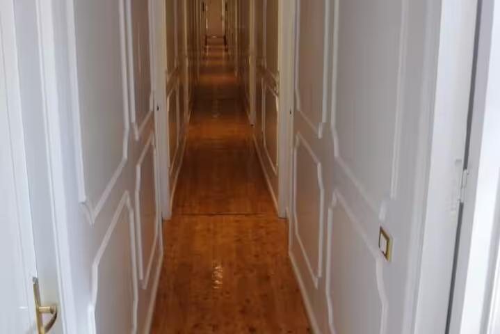 Interior cabin corridor on luxury dahabiya Nile cruise, ideal for 5 days 4 nights Aswan to Luxor