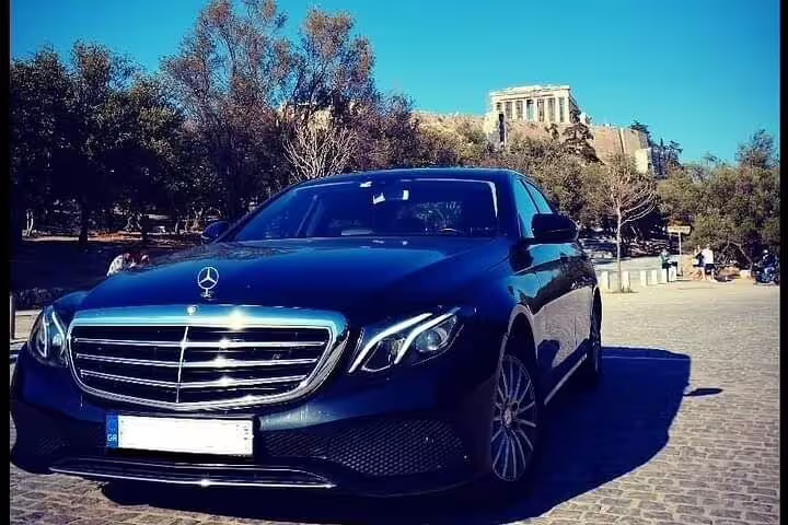 Luxury private transfer car in Athens, ideal for comfortable ride from Athens to Meteora Kalabaka