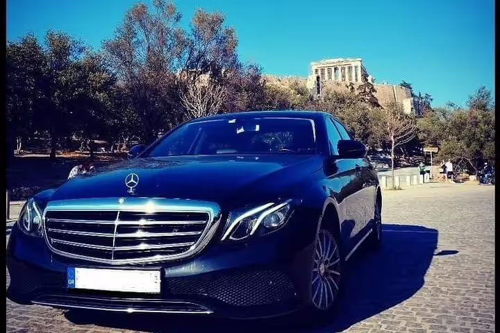 Luxury private transfer sedan in Athens, ideal for door-to-door ride from Athens to Port of Patras