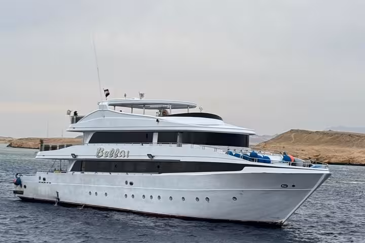 Luxury yacht for Ras Mohamed and White Island snorkeling cruise from Sharm El Sheikh on the Red Sea