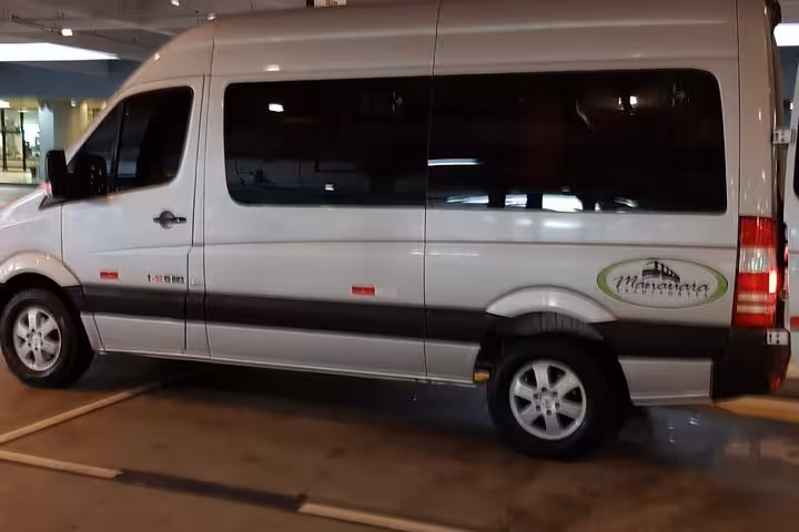 Private airport transfer van in Manaus, comfortable shuttle from Manaus Airport to city hotels and downtown
