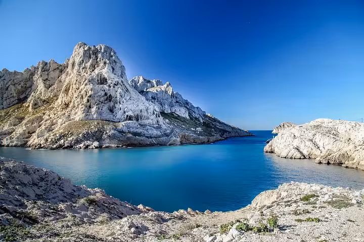 Calanques National Park turquoise cove near Marseille, scenic stop on private driver sightseeing tour