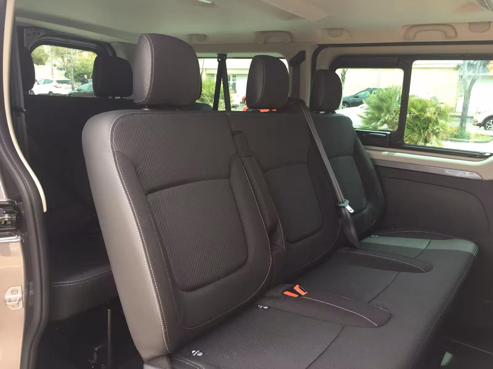 Comfortable passenger seats in private van for Marseille Provence Airport transfer to train station, port or hotel