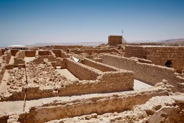 Masada fortress ruins on a private day trip from Tel Aviv, exploring Herod’s desert palace walls