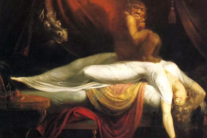 Dramatic painting depicting a mythical scene, reflecting the mysterious allure of Lucerne's medieval history.