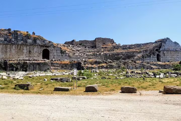 Miletus ancient theater ruins in Turkey on a private full-day Ephesus, Miletus and Didyma cruise tour