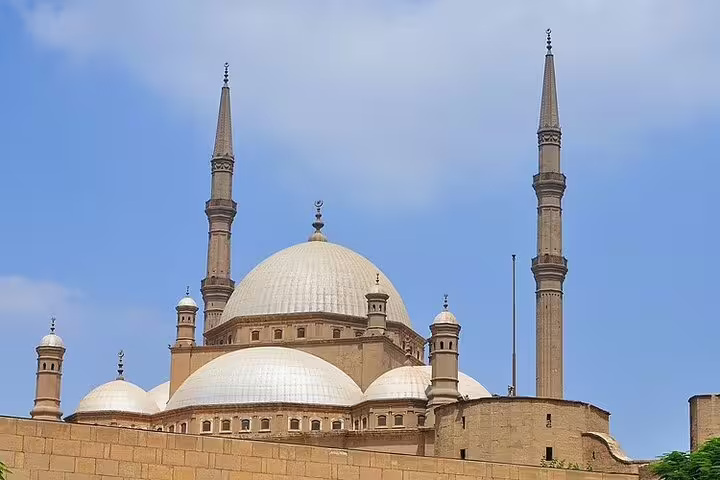 Mohamed Ali Mosque domes and minarets in Cairo, a highlight on 2-day Cairo tour by air from Hurghada
