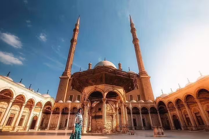 Mosque of Muhammad Ali courtyard in Cairo Citadel, featured on a luxury Four Seasons Cairo itinerary