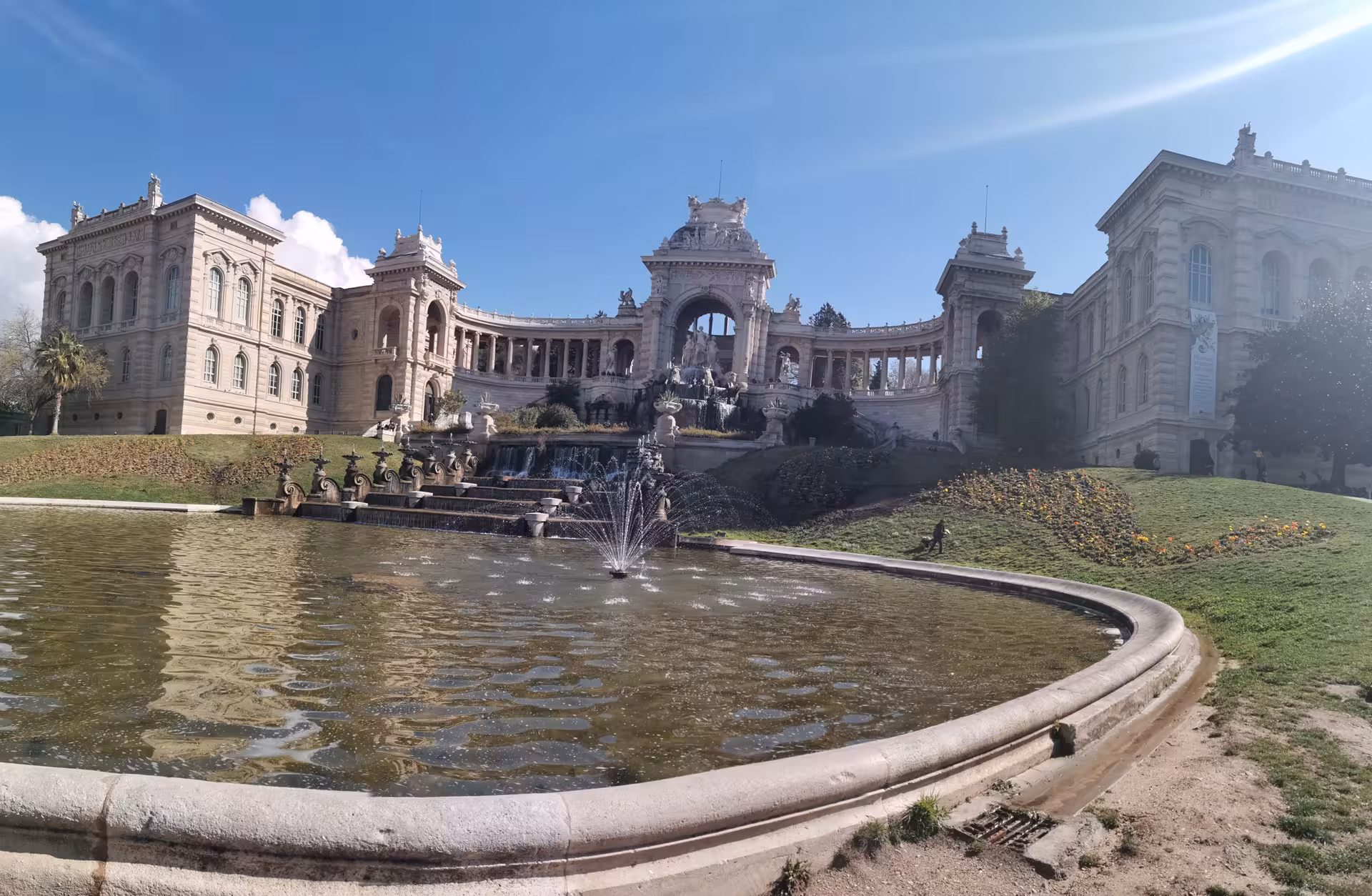 Palais Longchamp fountain in Marseille, a highlight on a private day trip to Le Castellet and Cassis