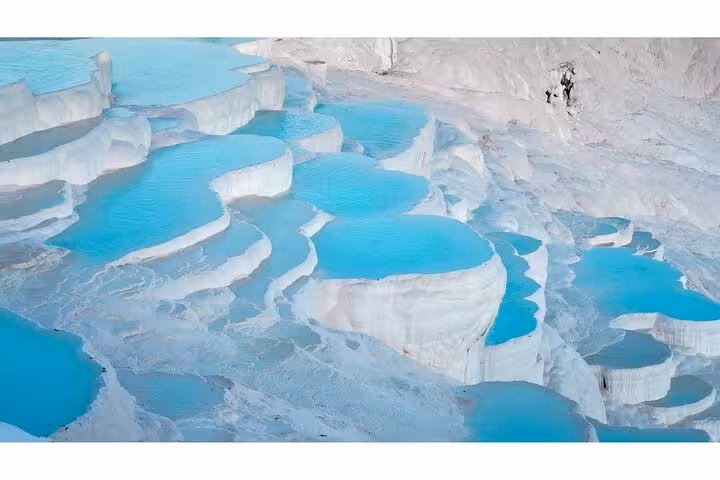 Pamukkale white travertine terraces with turquoise pools, a must-see stop on the 10-day Highlights of Turkey tour