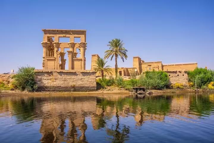 Philae Temple on the Nile near Aswan, iconic stop on VIP Dahabiya Nile cruise from Luxor 4 nights