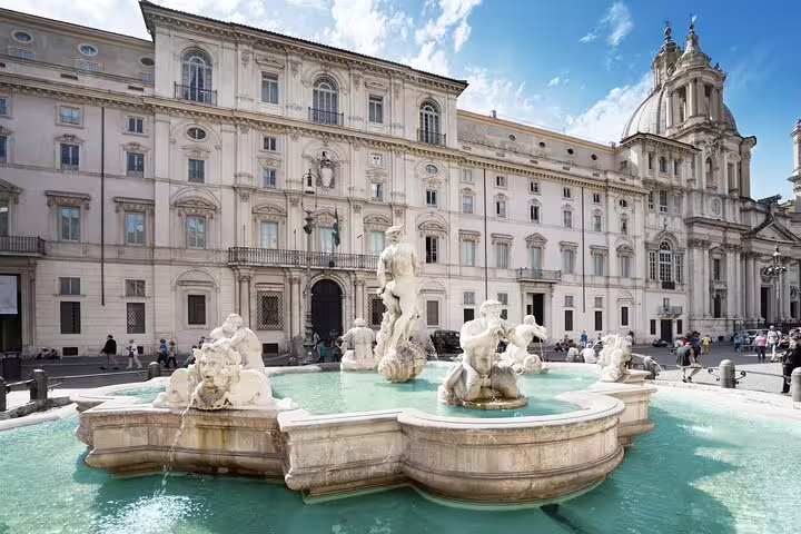 Piazza Navona Fountain of the Moor, highlight stop on Rome Spanish Steps GPS audio guided walking tour