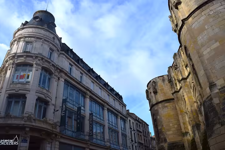 View of historic architecture in Poitiers city center, showcasing blend of ancient and modern influences.