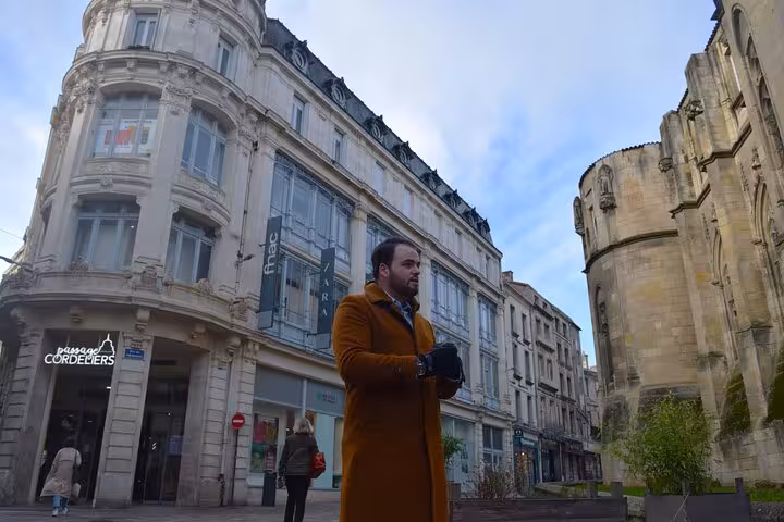Stroll through Poitiers' charming streets, blending historical architecture with modern city life on a guided walking tour.