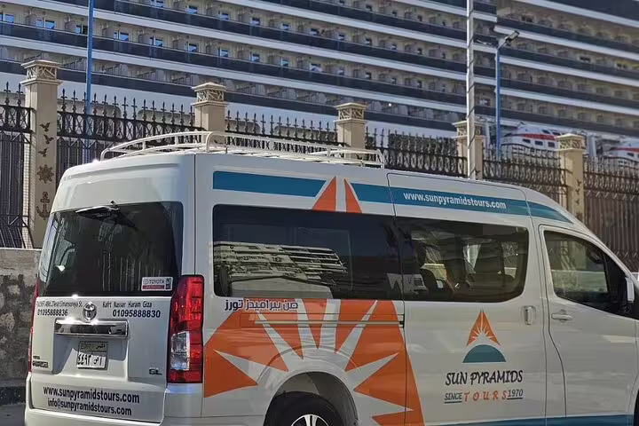 Tour van pickup in Port Said for 2-day Cairo trip to Giza Pyramids, Egyptian Museum and Islamic Cairo tour