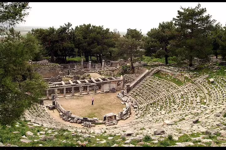 Ancient Priene theater amphitheater near Ephesus, included in the 3-day mini group tour to Ephesus and Pamukkale
