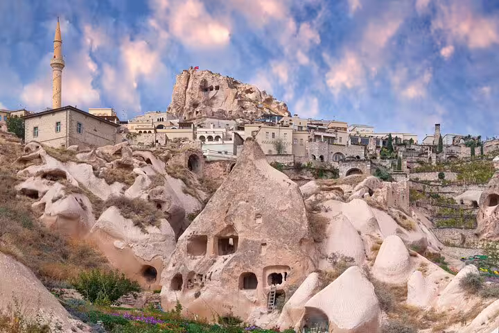 Explore Cappadocia's unique rock formations and ancient cave dwellings on a private tour from your hotel.