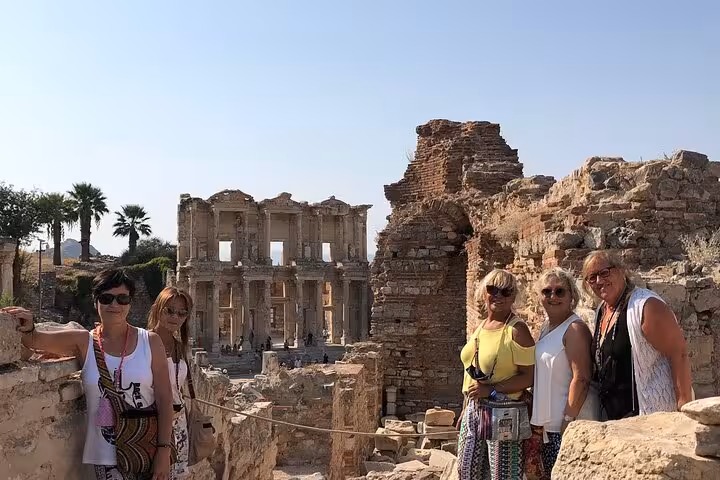 Private Ephesus shore excursion photo at Library of Celsus viewpoint, cruise tour with Ephesus ticket included