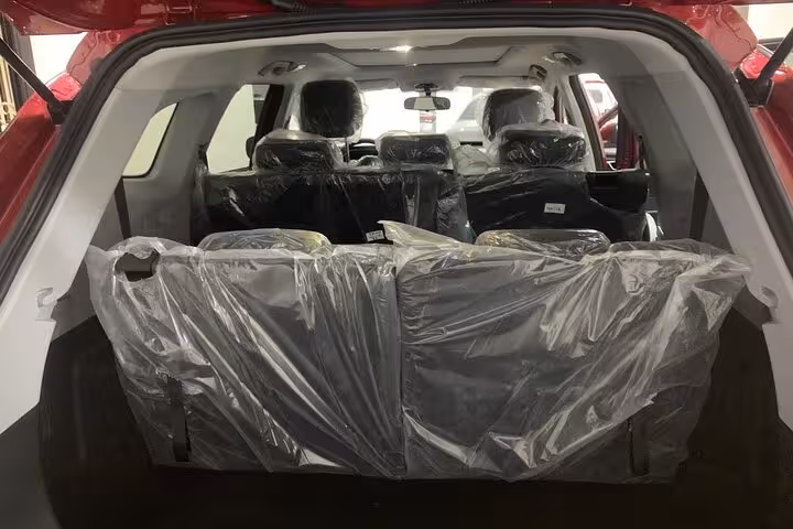 Spacious SUV interior with rear seats for private Cairo hotel to airport transfer, ideal for luggage and families