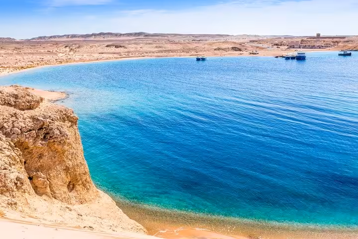 Turquoise bay at Ras Mohamed National Park, Sharm El Sheikh, scenic stop on Magic Lake snorkeling tour