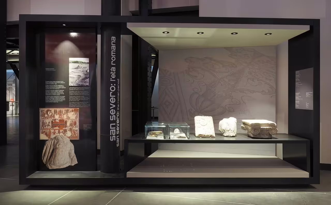 Classis Ravenna museum display of Roman-era San Severo artifacts, part of Sant’Apollinare combo tour