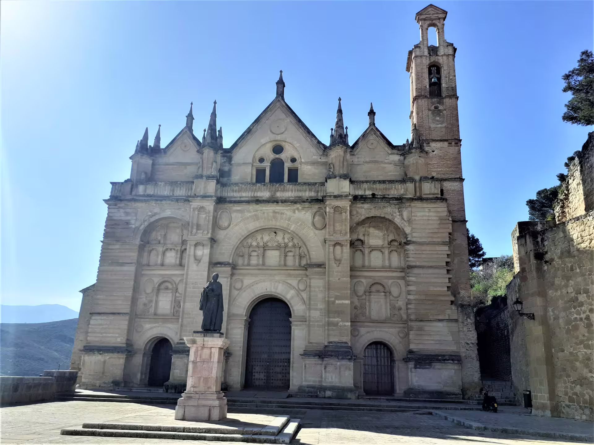 Facade of Real Colegiata de Santa Maria in Antequera on a private tour from Costa del Sol, Andalusia
