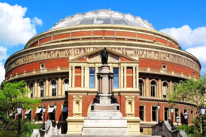 Royal Albert Hall exterior in South Kensington, a highlight on a full-day London sightseeing tour with a local guide