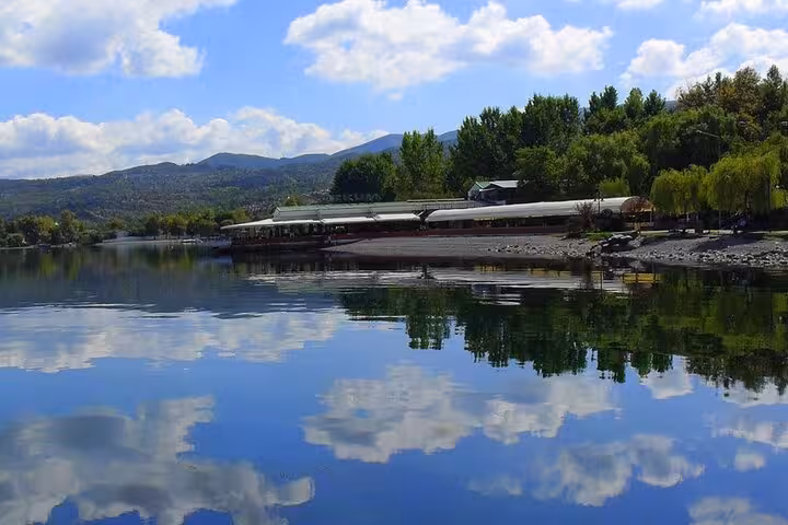 Sapanca Lake calm waters with mountain views on a full-day Sapanca and Masukiye trip from Istanbul