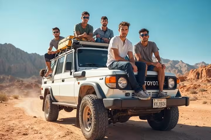 Jeep safari from Sharm El-Sheikh across Sinai desert to Dahab, Blue Hole snorkeling and canyon stop