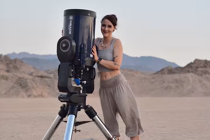 Stargazing in Sharm El-Sheikh desert with telescope, part of ATV quad safari and BBQ dinner tour