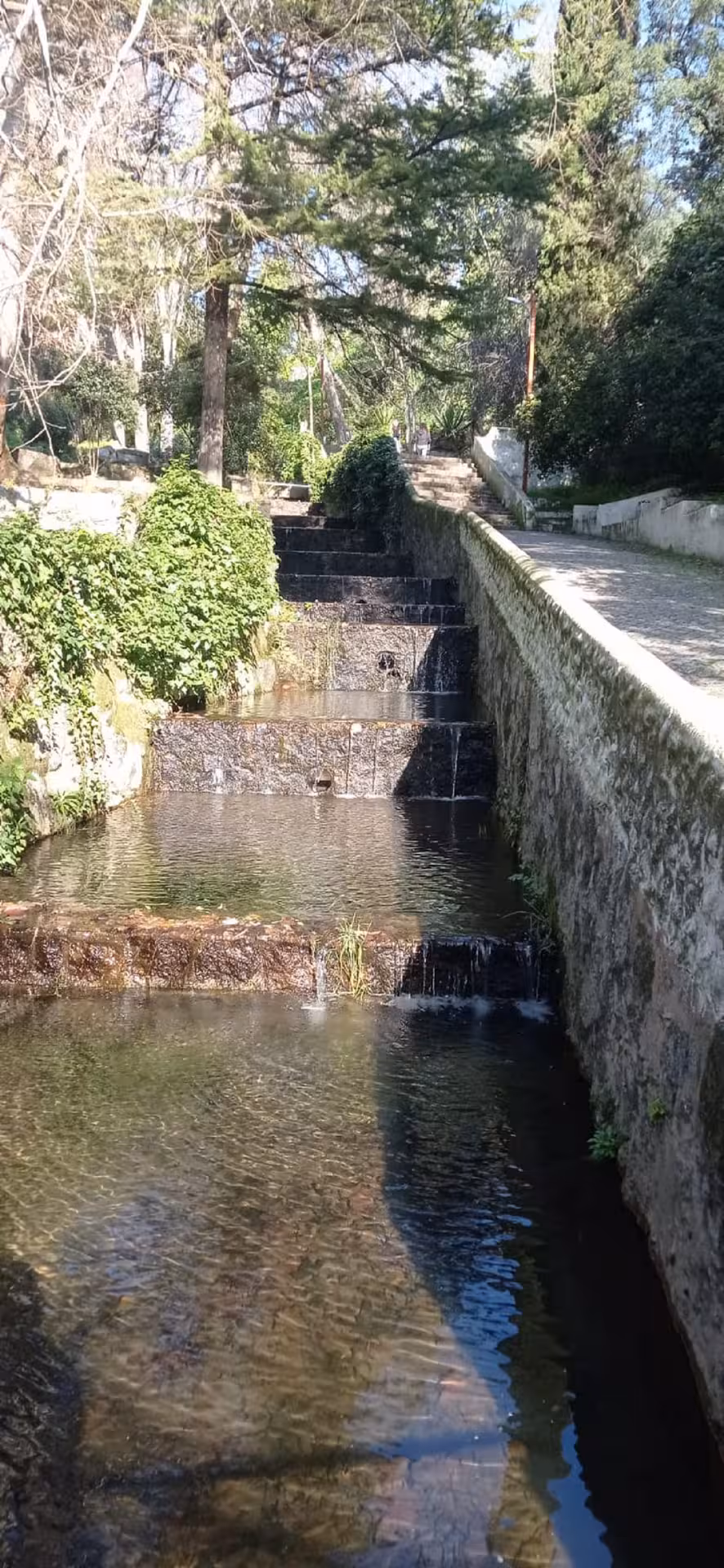 Shaded stone terraces with clear spring water and lush greenery in Monchique, visited on the Finest Silves & Monchique tour