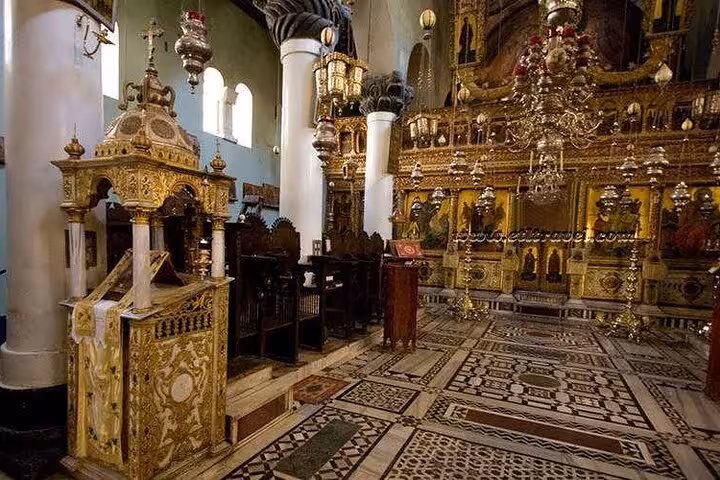 Ornate interior of St Catherine’s Monastery church, a highlight of the Sharm El Sheikh day tour