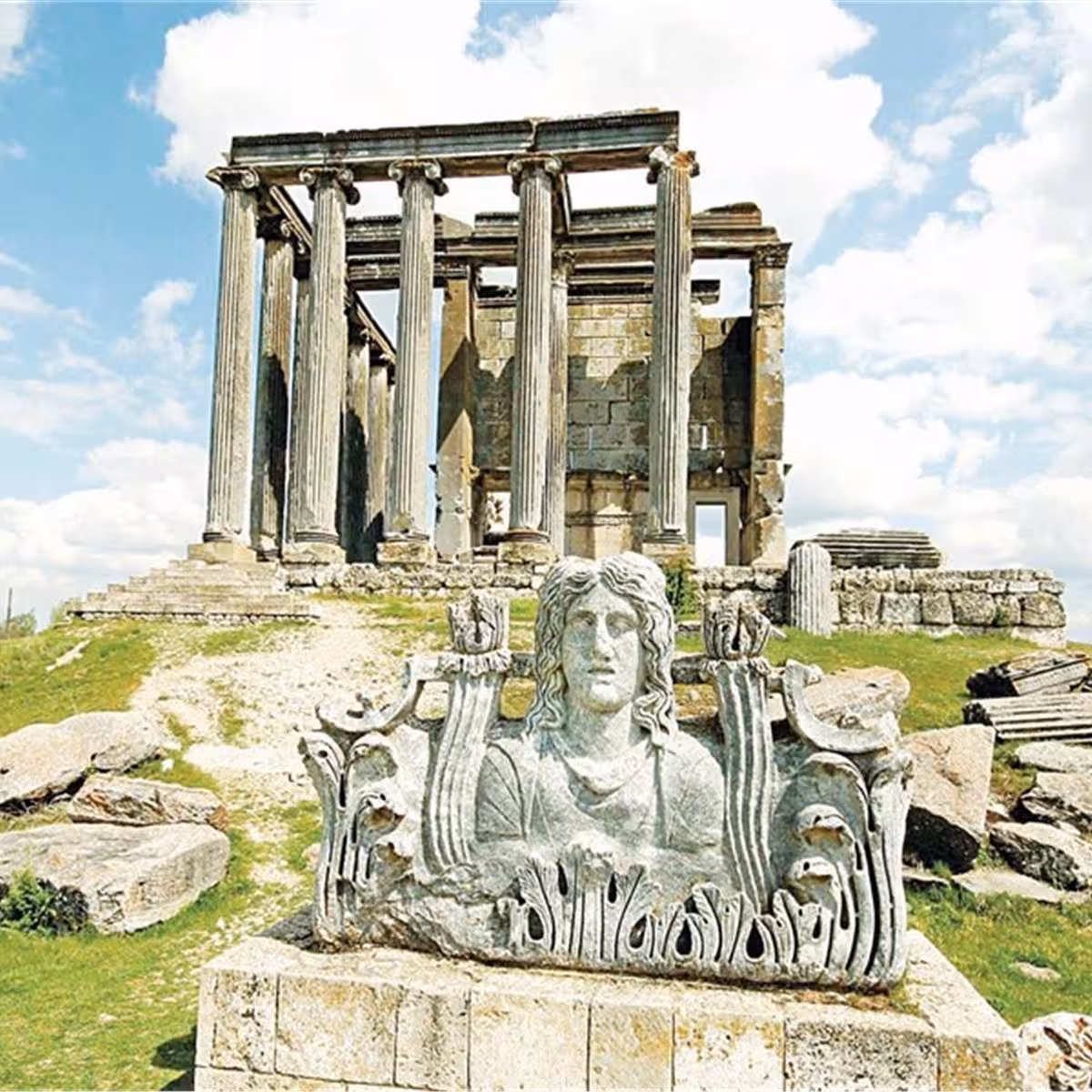 Temple of Artemis ruins in Ephesus on a daily tour from Istanbul with flights and guided sightseeing