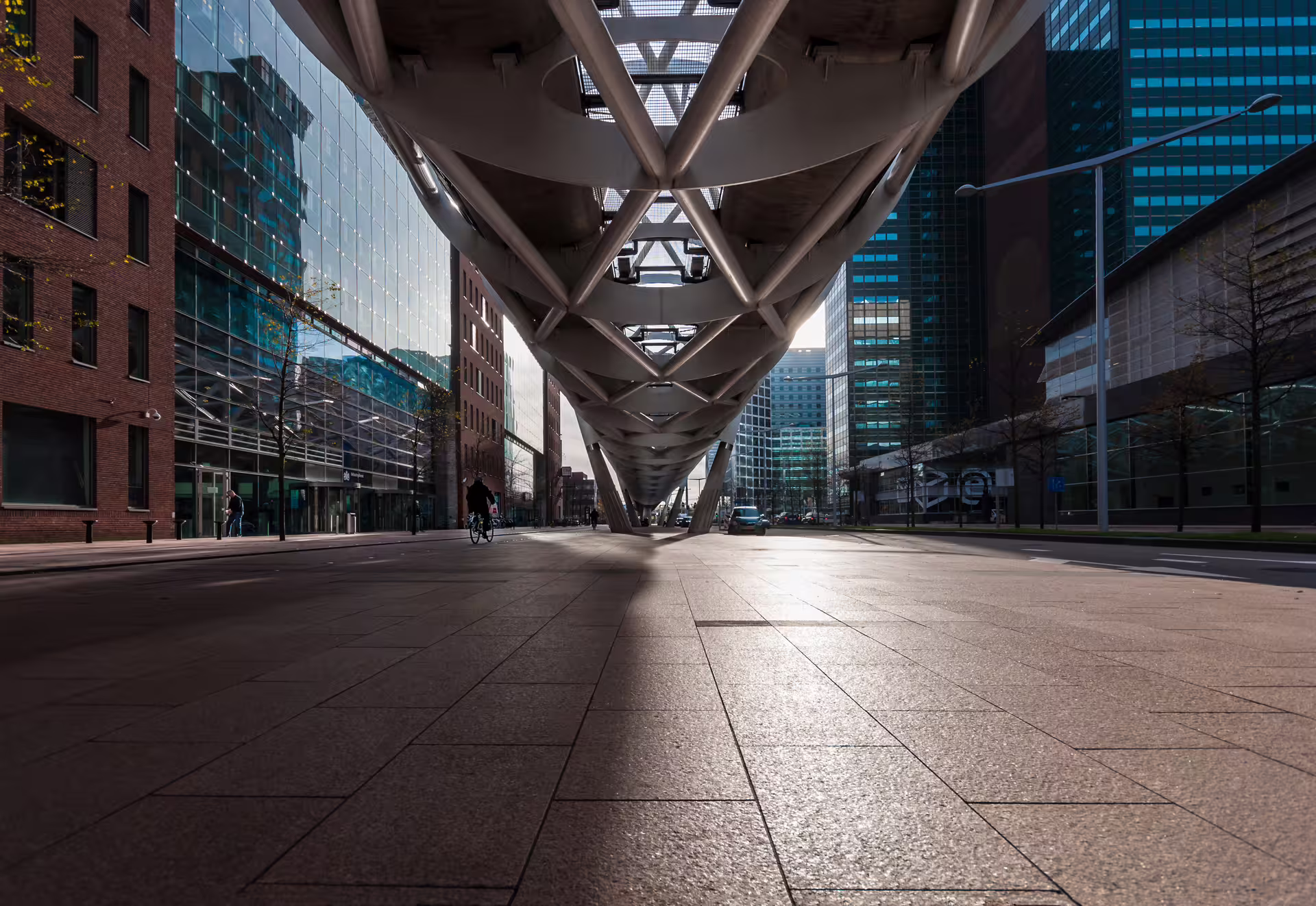 The Hague city center modern architecture near Central Station, featured on 1-day walking tour audioguide