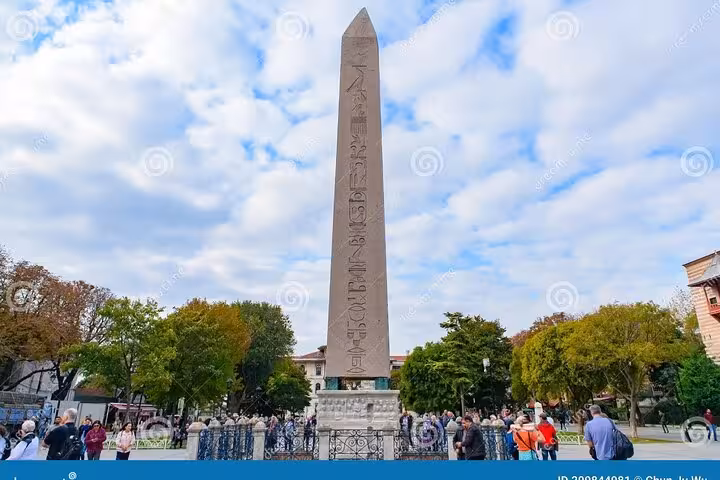 Theodosius Obelisk in Hippodrome of Constantinople, Istanbul, featured on Byzantine and Ottoman city tour with lunch