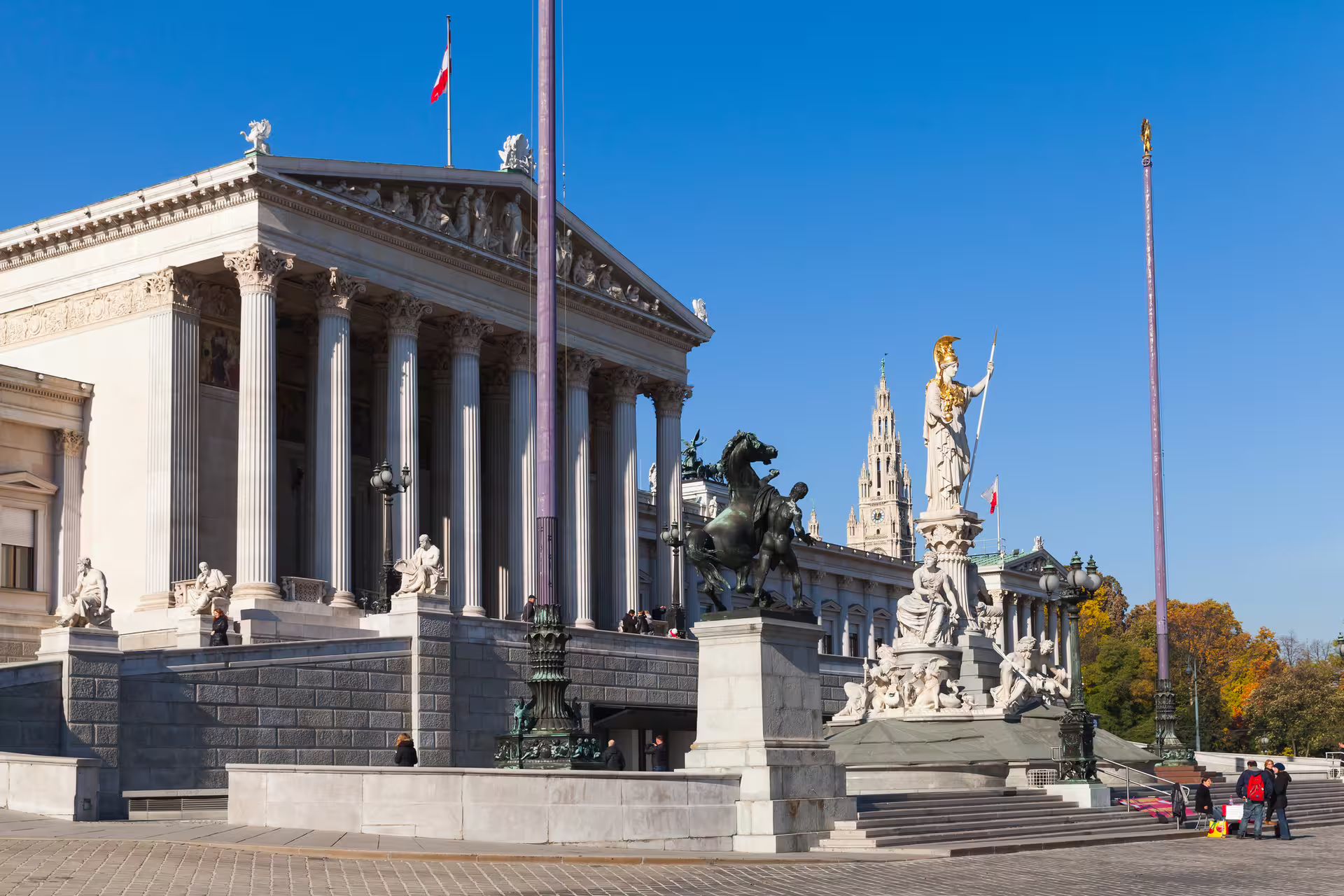 Austrian Parliament and Pallas Athena on Vienna Emperor Route 1-day walking tour with audioguide in 7 languages