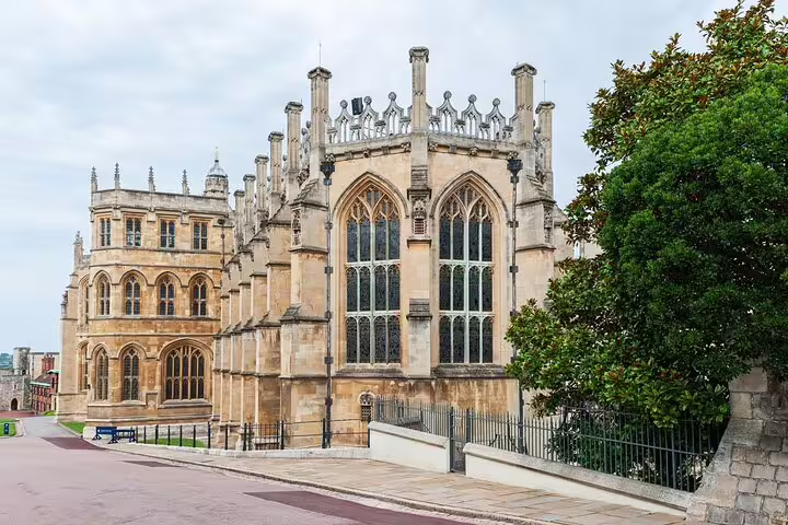 Windsor Castle chapel exterior on London private tour to Windsor Castle, Stonehenge and the Roman city of Bath