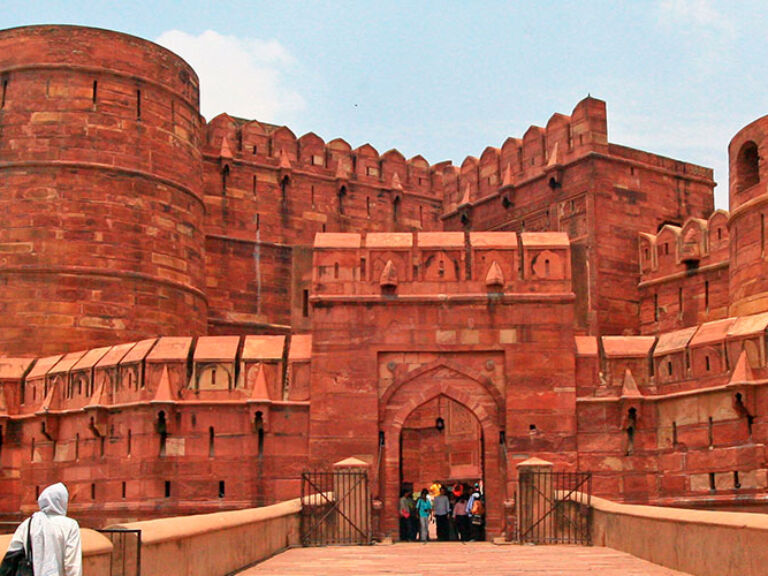 Agra Fort in India was the Mughal Dynasty's main residence until 1638. Also known as Lal Qila or Red Fort, it's a UNESCO World Heritage Site.