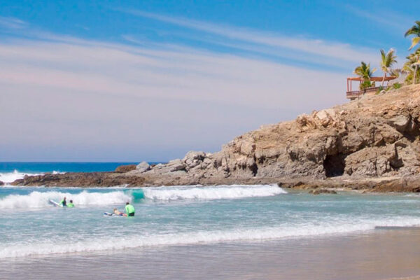 Located within La Paz municipality, Cerritos Beach is a 10-minute drive from downtown Todos Santos. This popular beach, known for its warm Pacific waves, is ideal for surfing, swimming, sunbathing, and relaxing.
