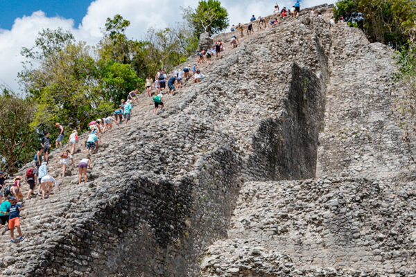 Once a key Maya metropolis, Coba in Quintana Roo, Mexico, spans over 30 square kilometers, boasting hundreds of ruins from pyramids to palaces, a testament to its past grandeur on the Yucatán Peninsula.