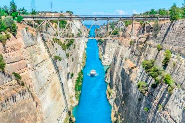 The Corinth Canal, a key engineering marvel in modern Greece since 1893, enables sea access between Corinth and the Saronic Gulfs, shortening Athens to Corinth sea voyages and bolstering Corinth's commercial significance.