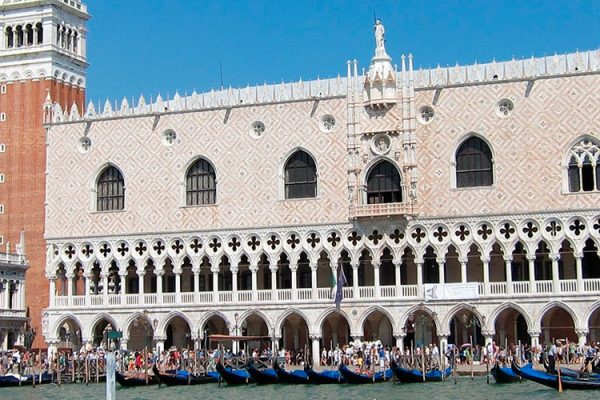 Discover Venice's iconic Doge's Palace, a stunning Gothic masterpiece located beside the Basilica of San Marco. Immerse yourself in Venetian history as you explore this former residence of the Doge, offering a picturesque glimpse into the city's past.