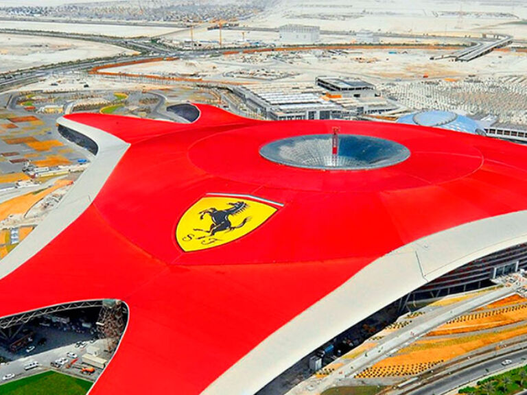 Ferrari World Abu Dhabi, the world's largest indoor Ferrari theme park on Yas Island, offers thrilling rides, attractions, dining, and shopping for enthusiasts and adrenaline seekers.
