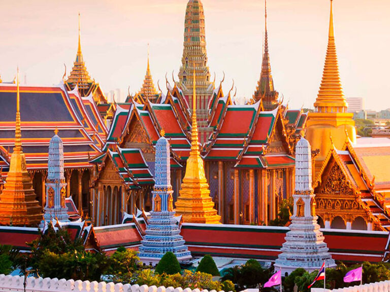 The Grand Palace is a complex of buildings at the heart of Bangkok, Thailand. The palace has been the official residence of the Kings of Siam since the 18th century, and today it is used for ceremonial purposes only.
