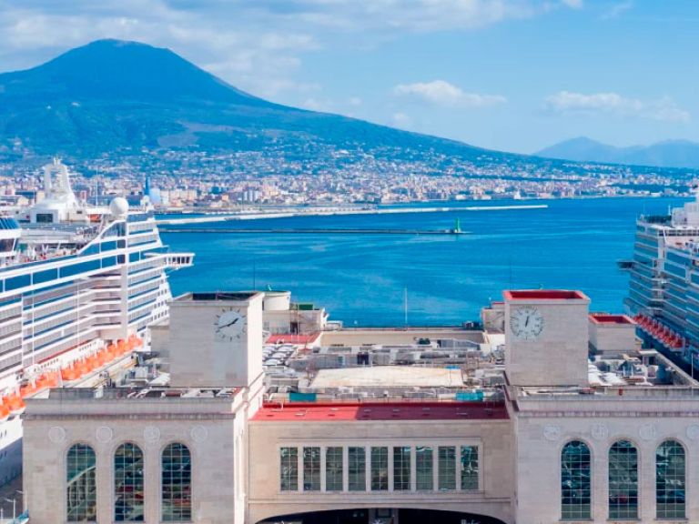 The port of Naples is indeed called Porto Napoli and the main cruise terminal in the city is called Stazione Maritima. Molo Beverello is one of the main docking areas in the port and is used by both ferries and hydrofoils.