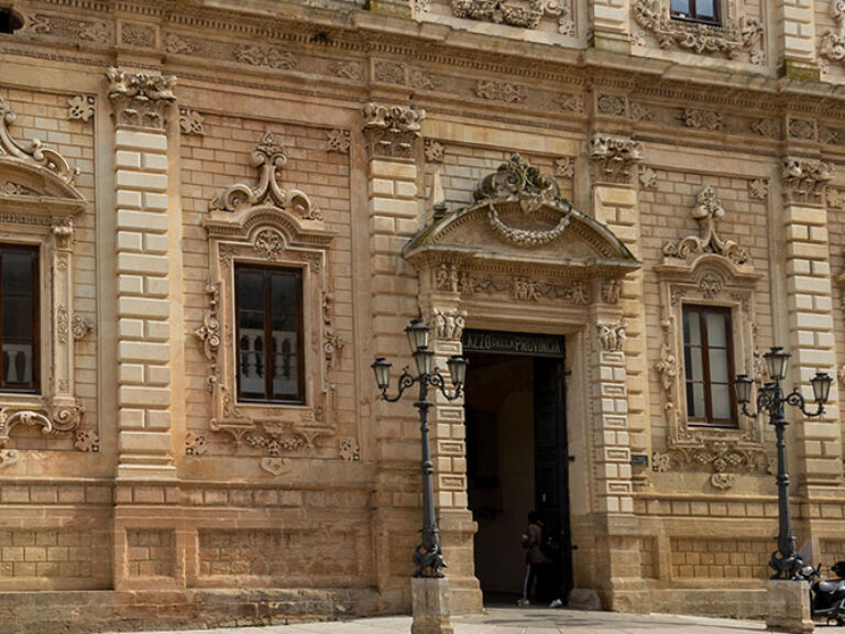 The Celestine Palace (Palazzo Dei Celestini) in Lecce is a beautiful 16th-century Baroque building. Adorned with intricate details inside and out, it now houses the Prefecture's offices and offers public tours to explore its rich history.